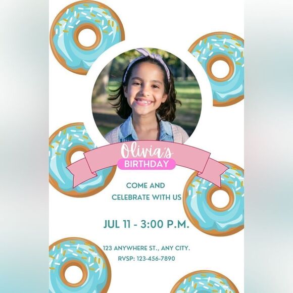 20 Personalized Birthday Party Invitations - Picture 1 of 2